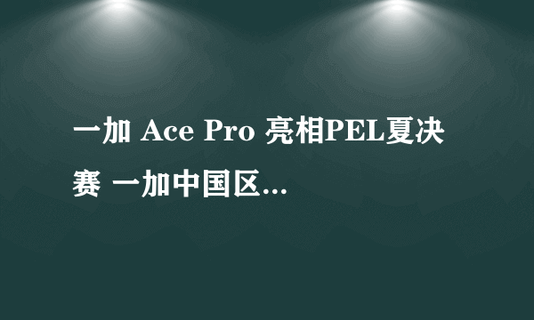 一加 Ace Pro 亮相PEL夏决赛 一加中国区总裁李杰现身颁奖