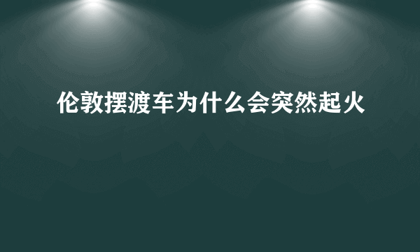 伦敦摆渡车为什么会突然起火