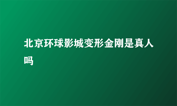 北京环球影城变形金刚是真人吗