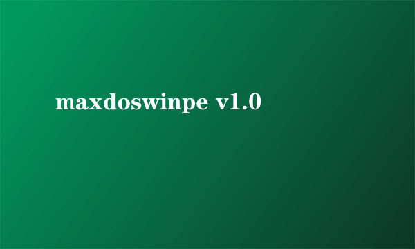 maxdoswinpe v1.0