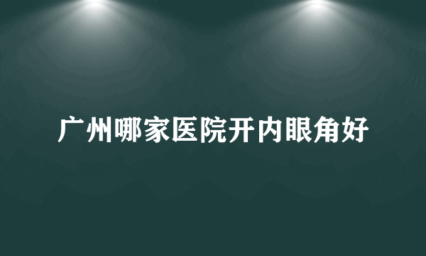 广州哪家医院开内眼角好