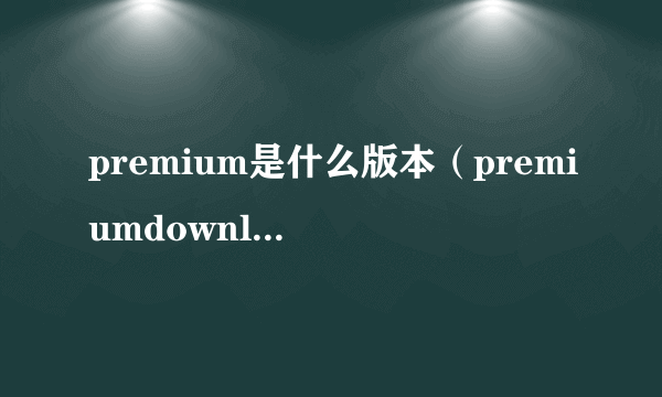 premium是什么版本（premiumdownload什么意思）-飞外