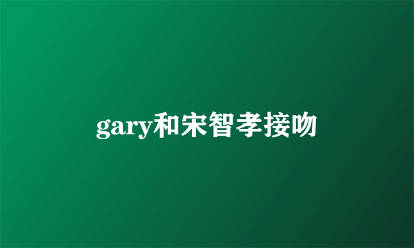 gary和宋智孝接吻