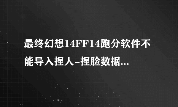 最终幻想14FF14跑分软件不能导入捏人-捏脸数据导入教程