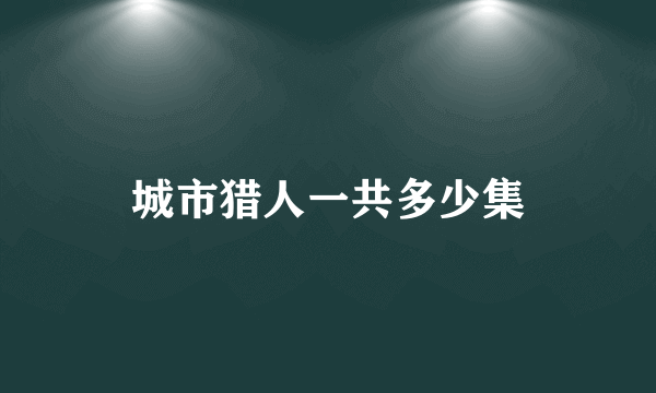 城市猎人一共多少集