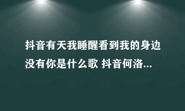 抖音有天我睡醒看到我的身边没有你是什么歌 抖音何洛洛Lesion歌曲歌词完整版