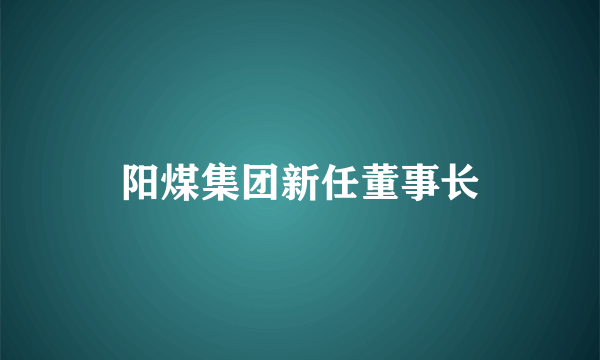 阳煤集团新任董事长