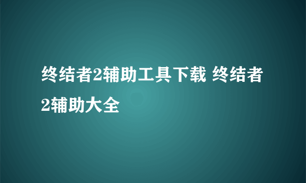 终结者2辅助工具下载 终结者2辅助大全