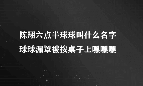 陈翔六点半球球叫什么名字 球球漏罩被按桌子上嘿嘿嘿