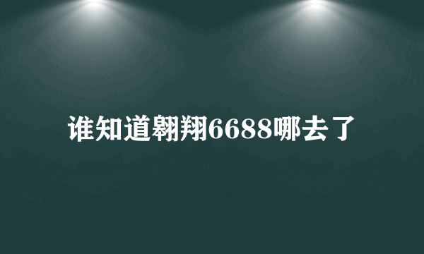 谁知道翱翔6688哪去了