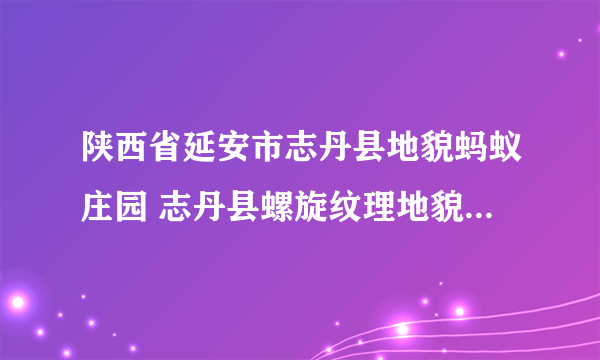 陕西省延安市志丹县地貌蚂蚁庄园 志丹县螺旋纹理地貌是什么地貌