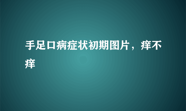 手足口病症状初期图片，痒不痒