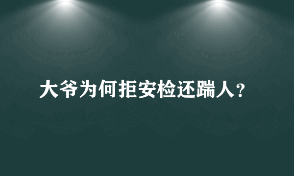 大爷为何拒安检还踹人？