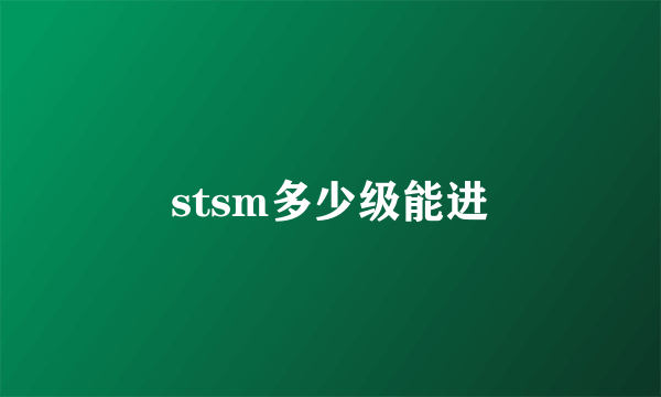 stsm多少级能进