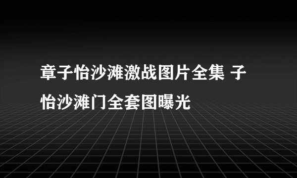 章子怡沙滩激战图片全集 子怡沙滩门全套图曝光