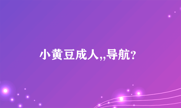 小黄豆成人,,导航？