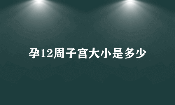 孕12周子宫大小是多少