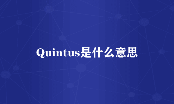 Quintus是什么意思