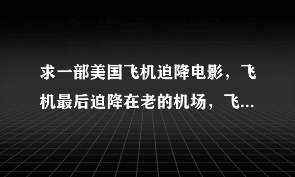 求一部美国飞机迫降电影，飞机最后迫降在老的机场，飞机前面还有一个小孩儿骑自行车