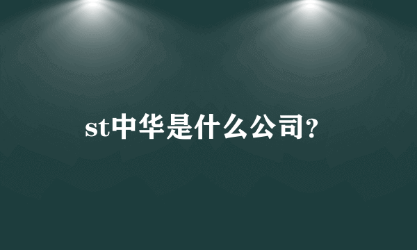 st中华是什么公司？