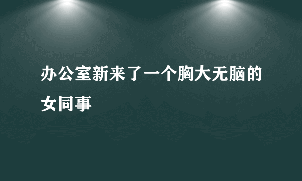 办公室新来了一个胸大无脑的女同事