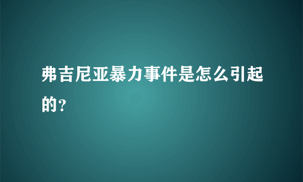 弗吉尼亚暴力事件是怎么引起的？