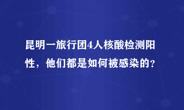 昆明一旅行团4人核酸检测阳性，他们都是如何被感染的？