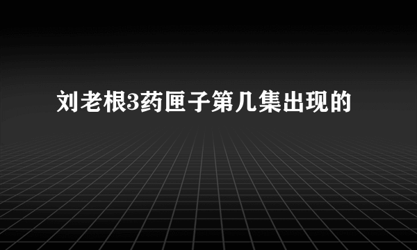 刘老根3药匣子第几集出现的